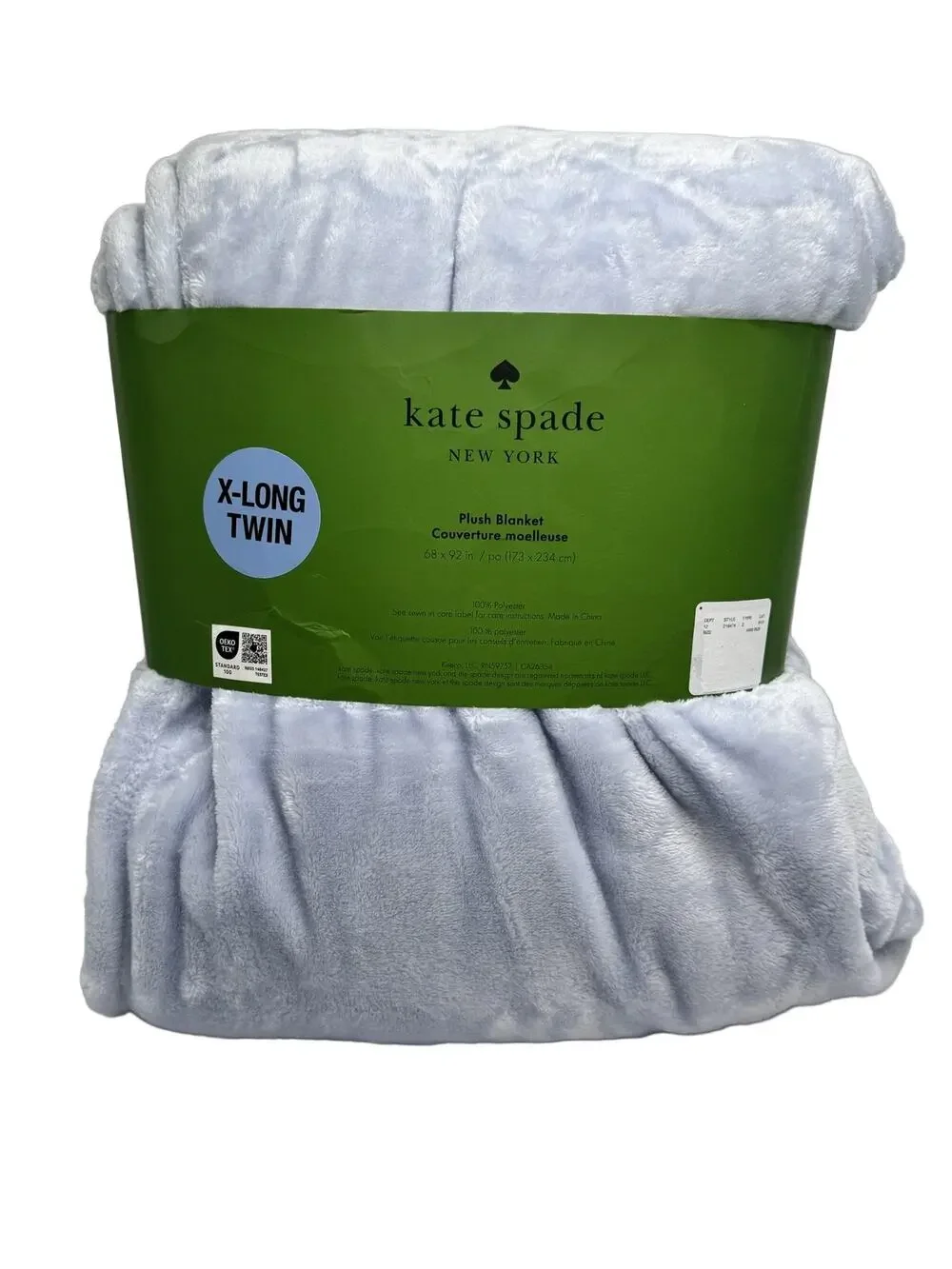 Light Blue OEKO-TEX Certified Blanket Throw Kate Spade